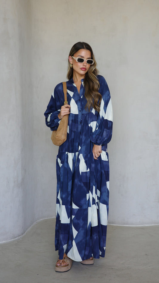 גלביה קומות כפתורים אמיליה | כחול