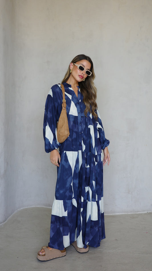 גלביה קומות כפתורים אמיליה | כחול