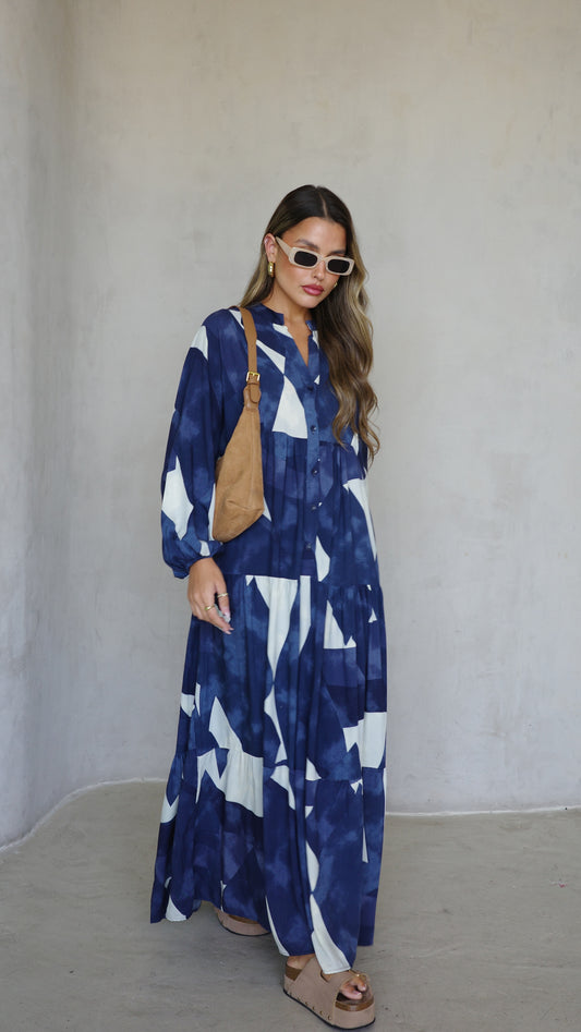 גלביה קומות כפתורים אמיליה | כחול