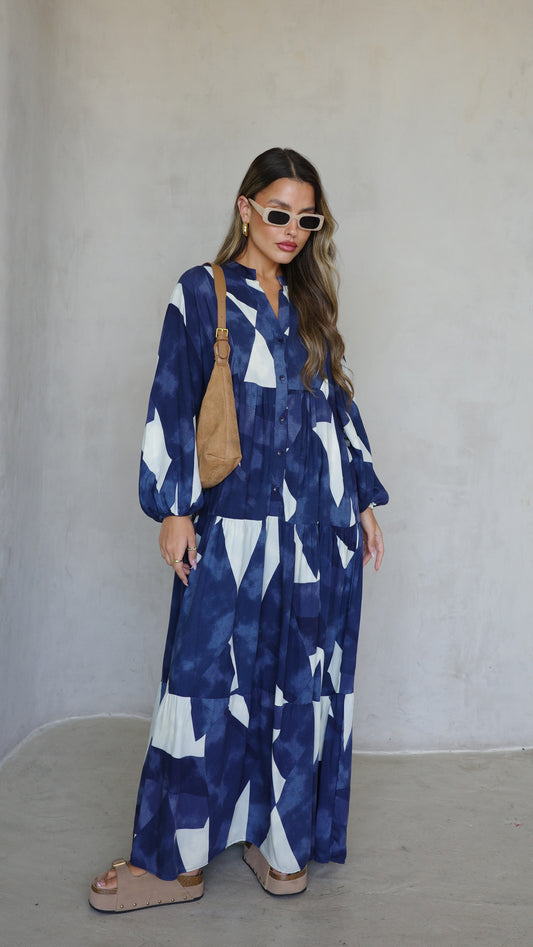 גלביה קומות כפתורים אמיליה | כחול