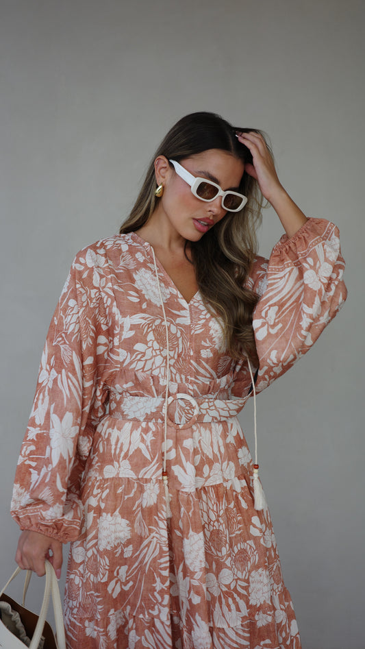 גלביה קומות פונפונים טיפני | חום/בז