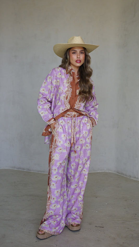 חליפת מכנס פאפוס | סגול