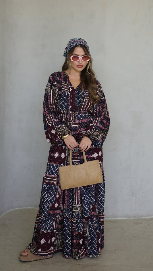 גלביה קומות פונפונים מדיסון | סגול/ורוד