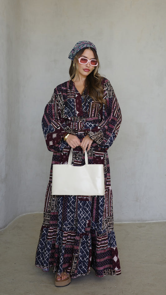 גלביה קומות פונפונים מדיסון | סגול/ורוד