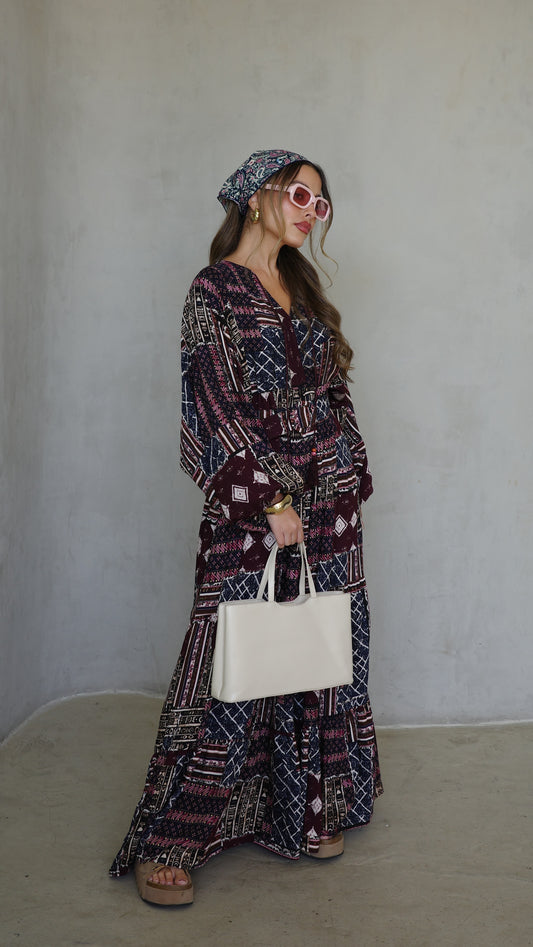 גלביה קומות פונפונים מדיסון | סגול/ורוד