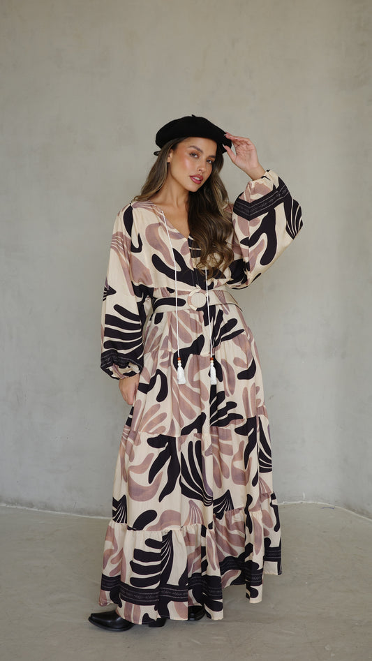 גלביה קומות פונפונים אדל | בז/ורוד