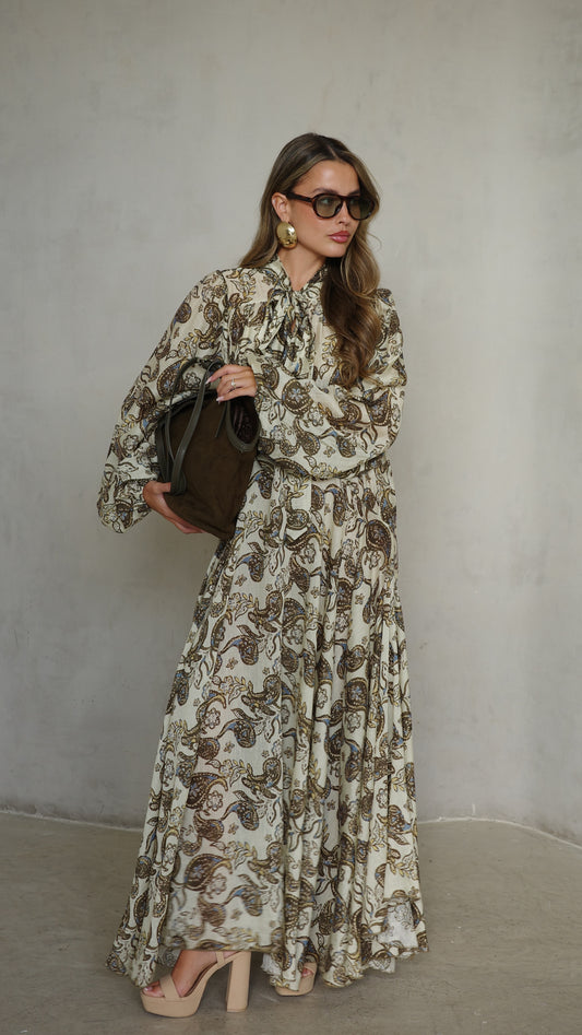 שמלת קלוש עניבה קארינה | בז