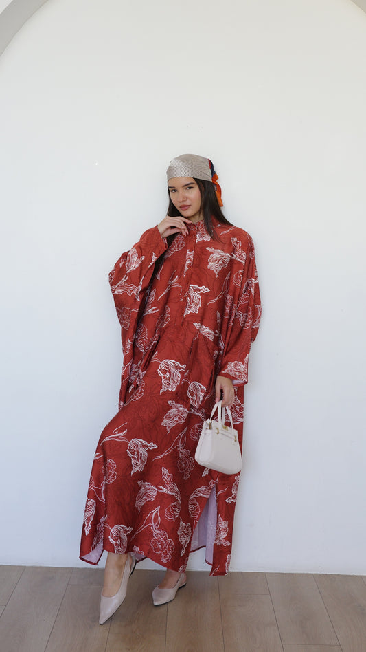 שמלת אוברסיז עטלף כריסטינה | חמרה