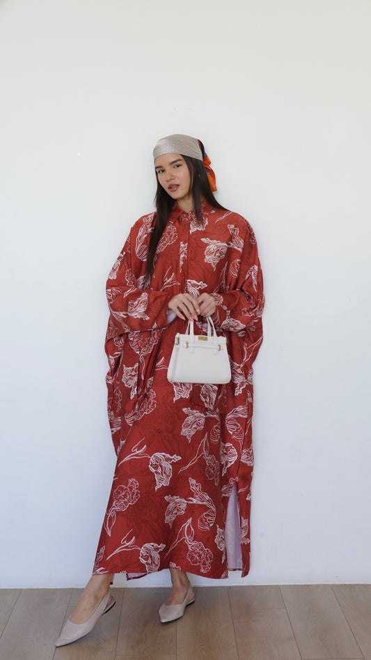 שמלת אוברסיז עטלף כריסטינה | חמרה