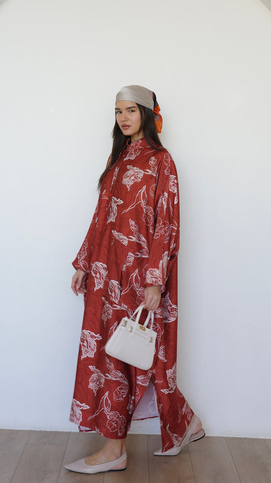 שמלת אוברסיז עטלף כריסטינה | חמרה