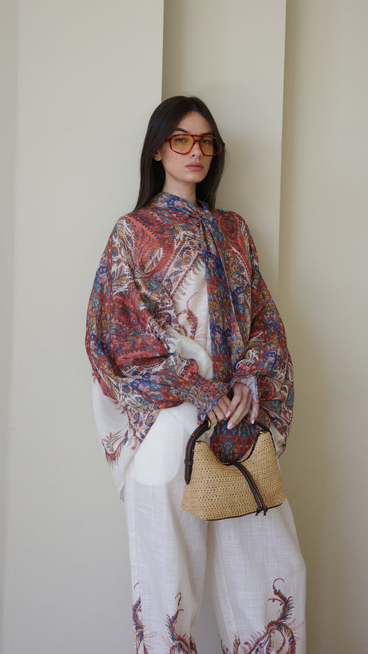 חליפת מכנס עניבה סאן סיטי | שמנת/חמרה