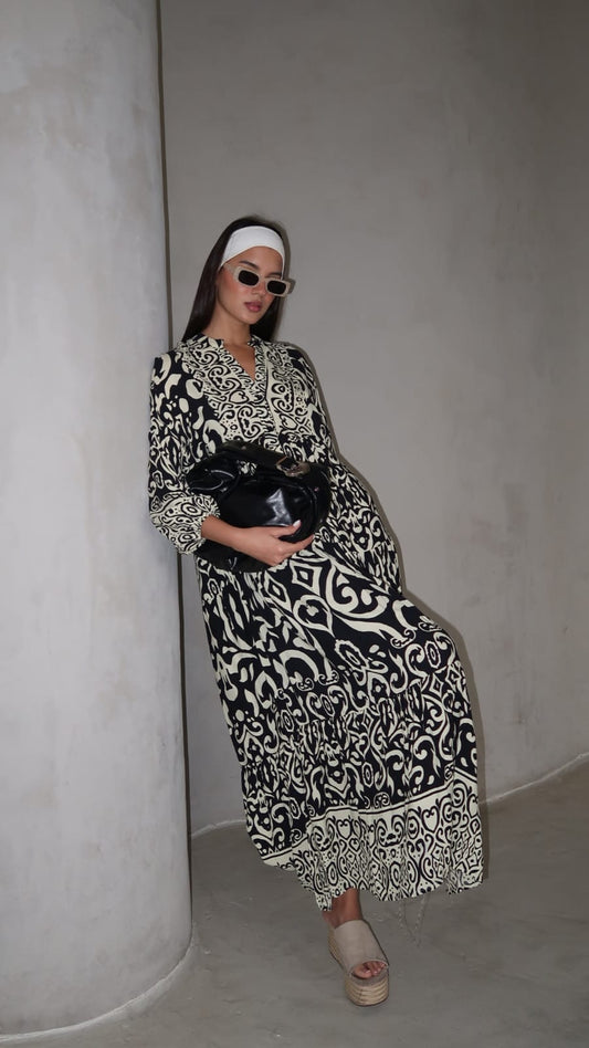 גלביה קומות כפתורים קאיה  | שחור/בז