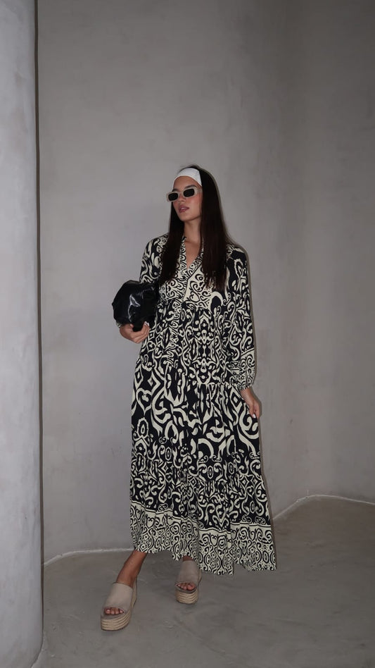 גלביה קומות כפתורים קאיה  | שחור/בז