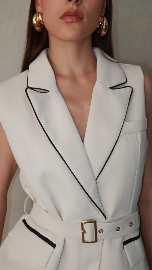 חליפת מכנס ווסט מונאקו | שמנת