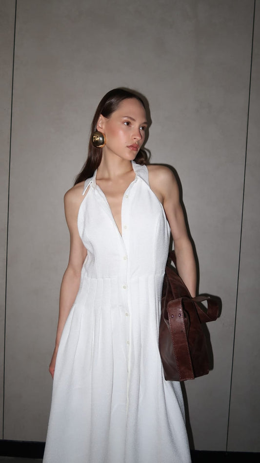 שמלת קלוש אדריאנה | לבן