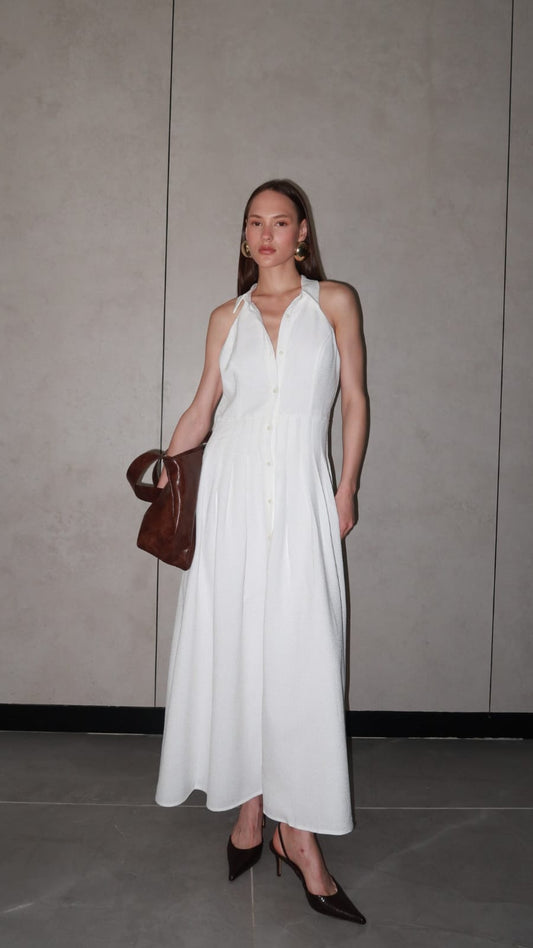 שמלת קלוש אדריאנה | לבן