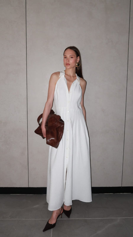 שמלת קלוש אדריאנה | לבן