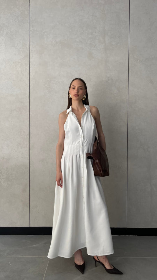 שמלת קלוש אדריאנה | לבן