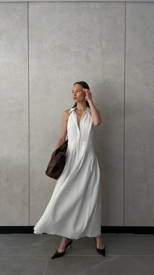 שמלת קלוש אדריאנה | לבן