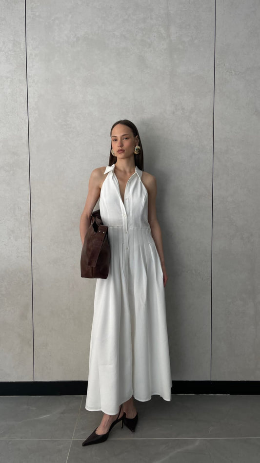 שמלת קלוש אדריאנה | לבן