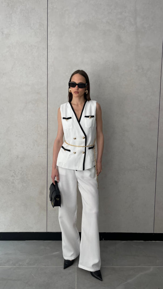 חליפת מכנס ווסט ויטון | לבן