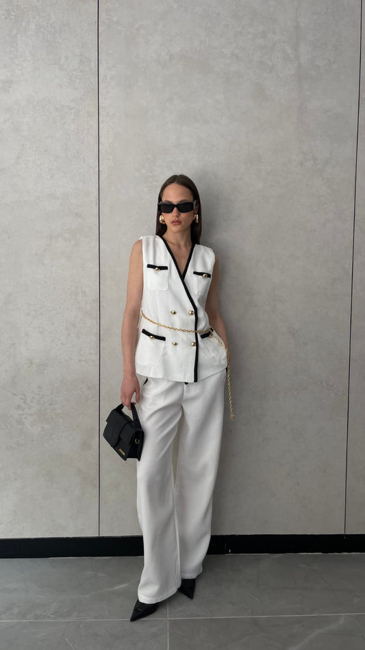 חליפת מכנס ווסט ויטון | לבן