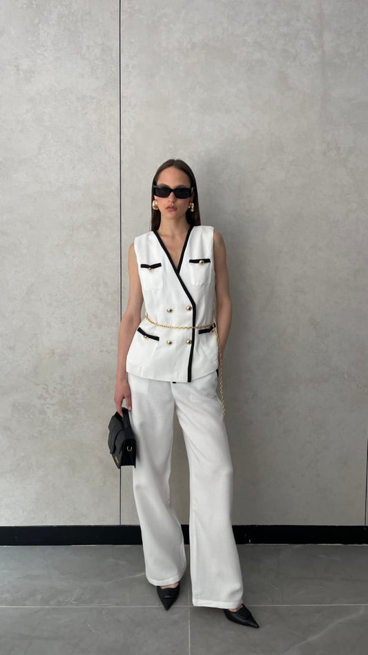 חליפת מכנס ווסט ויטון | לבן