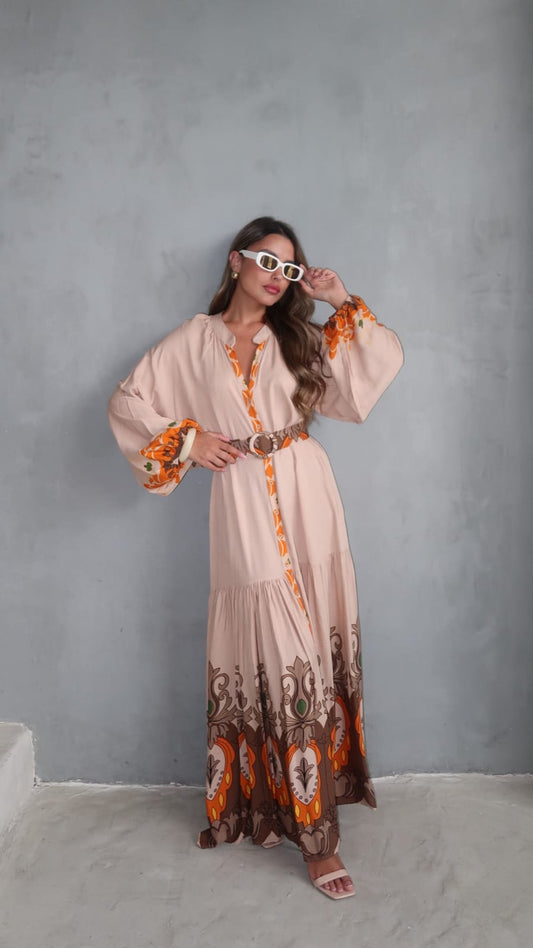 גלביה קומות חגורה מלאני | בז