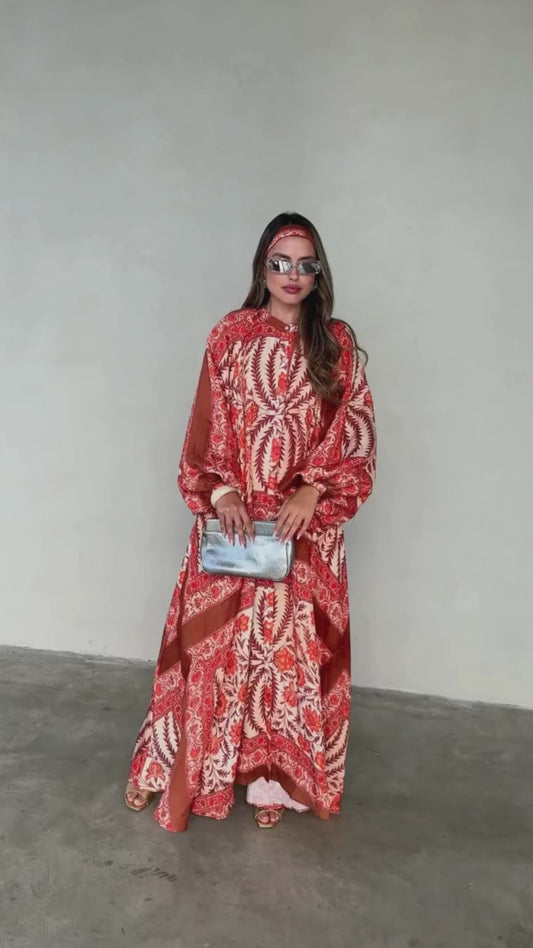 שמלת קלוש כפתורים בוהו שיק | חמרה